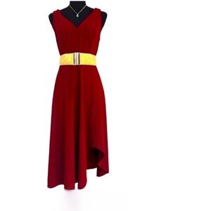 EVER PRETTY ~ Women’s Burgundy sleeveless v-neck handkerchief dress size L